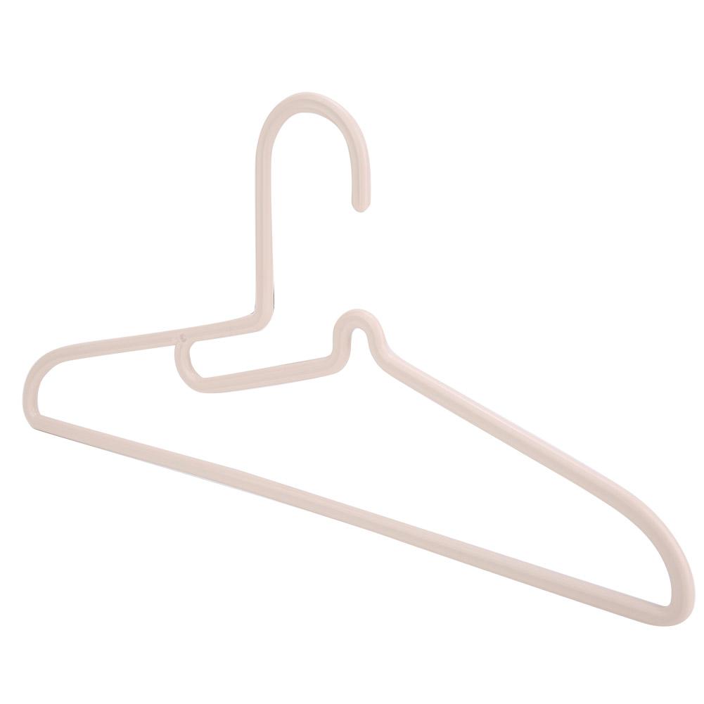10Pcs Plastic Hangers Space Saving Clothes Hangers Scarf&Tie Bar(Apricot)