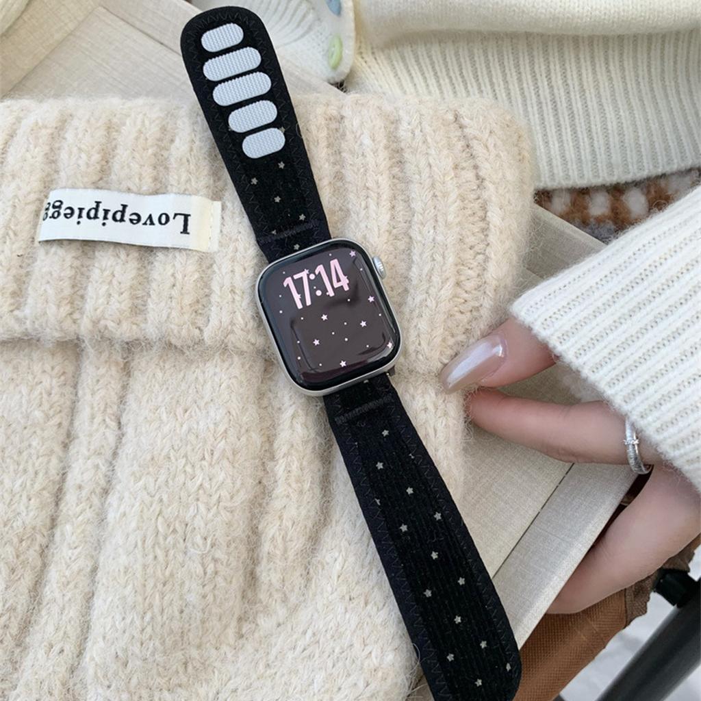 Corduroy Strap for Apple Watch Ultra 3/2 49mm 38 40 42 44 45 46mm Women Sports Band for Iwatch S11 10 9 8 7 SE3 Fashion Bracelet