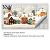 European Style Town Decals Christmas Static Window Clings, Snow Snowflake Decals, Festive Holiday Ornaments Winter Glass Stickers for Home Decor