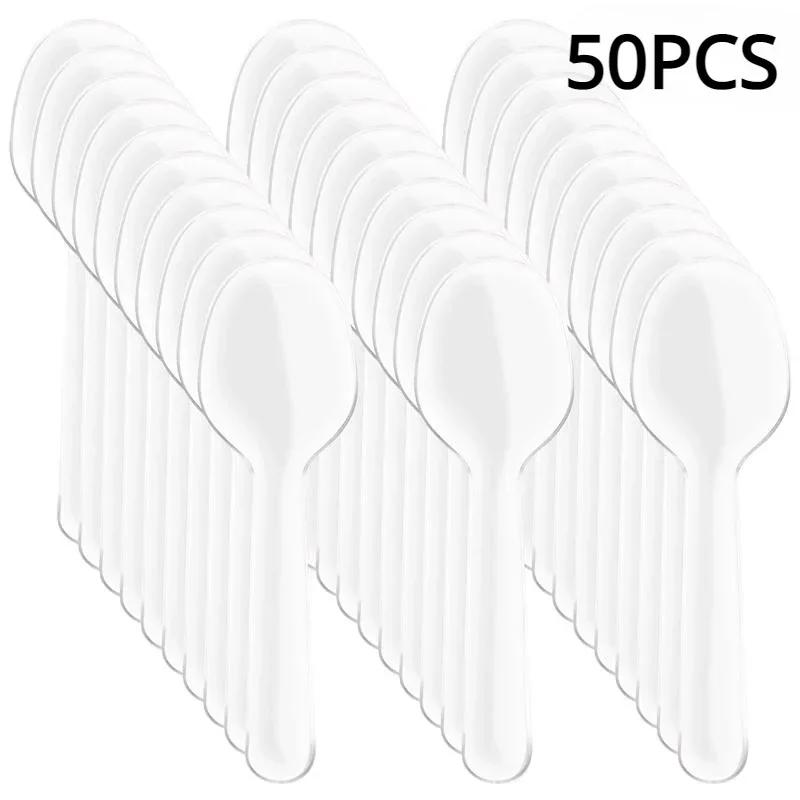 

Mini Ice Cream Spoon Disposable Dessert Spoons Wedding Party Tableware Kitchen Accessories Tool Birthday Party Supplies