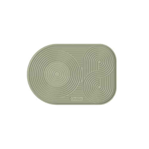 OutIn Silicone Coffee Mat, Foldable, Waterproof, Drip Tray Mat for OutIn Products & Portable Coffee Makers, 9.8" x 6.7" (Green)