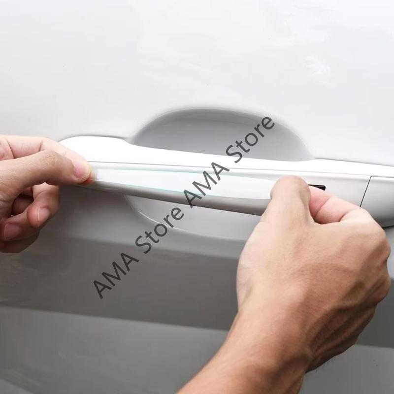 X7JF Vehicle Door Handle Shield Transparent Adhesive Film Antiscratch Protector Easy To Install For Automotive Exterior 8pcs