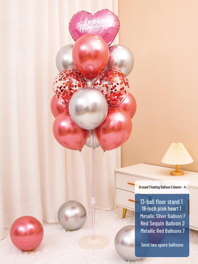 Luminous Floating Table Balloon Heart Decor for Birthday & Banquet