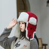 Real rabbit fur winter windproof ear protection cotton hat cycling warm hat outdoor skiing cold hat