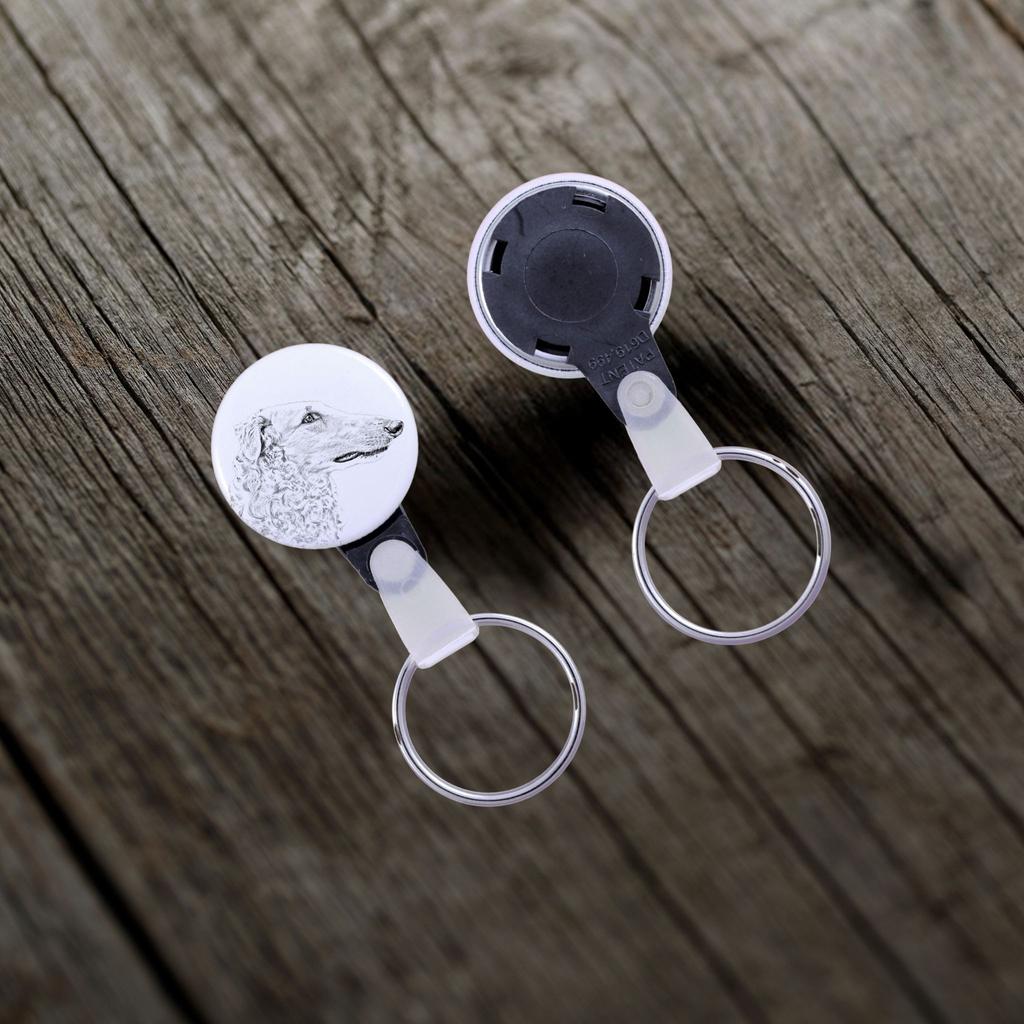 Barzoj, ruský lovecký chrt, ruský vlkodav - klíčenka s portrétem psa, přívěsek s vlastní grafikou značky Art-Dog