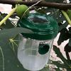 2/4Pcs Outdoor Hanging Wasp Trap Solar Powered Hornet Bee Catcher with UV LED Light Reusable Outside Garden Patio Yellow Jacket Trap Bottle