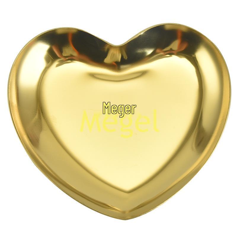 Heart-Shaped Women's Perfume & Jewelry Stainless Steel Tray