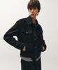 Noirer Fancy Tweed Trucker Jacket (Black)