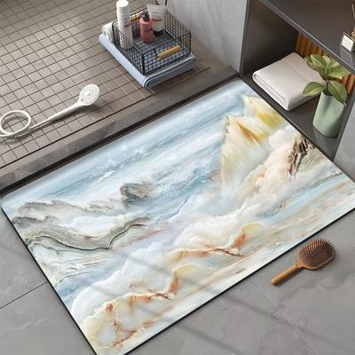 Nieuwe Diatomeeënaarde Mat Licht Luxe Hoogwaardig Badkamer Antislipmat Goed Onderhoud Gemakkelijk Schoon te Maken Slijtvast Vuile Voetenmat