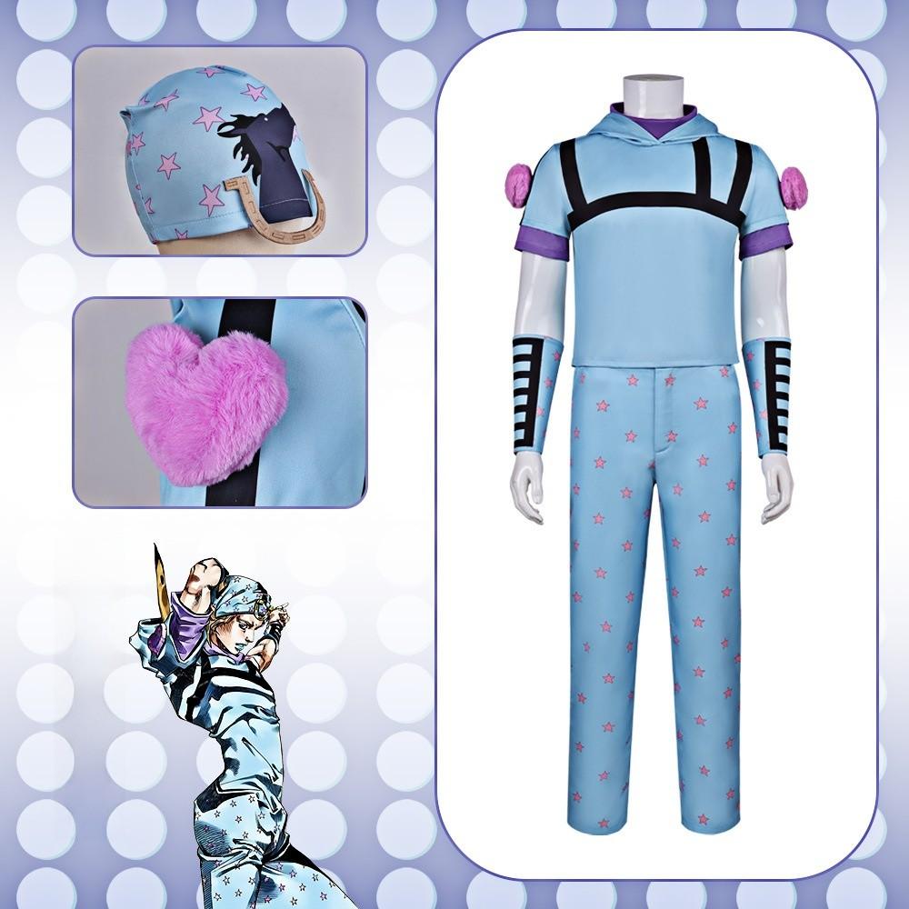 Traje de Cosplay de Johnny Joestar de Jojo's Bizarre Adventure Para Eventos de Anime Comic Con