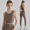 LAHN Women's Yoga Suit: Shockproof Vest and High-Waist Leggings, Embarrassment-Free Design.