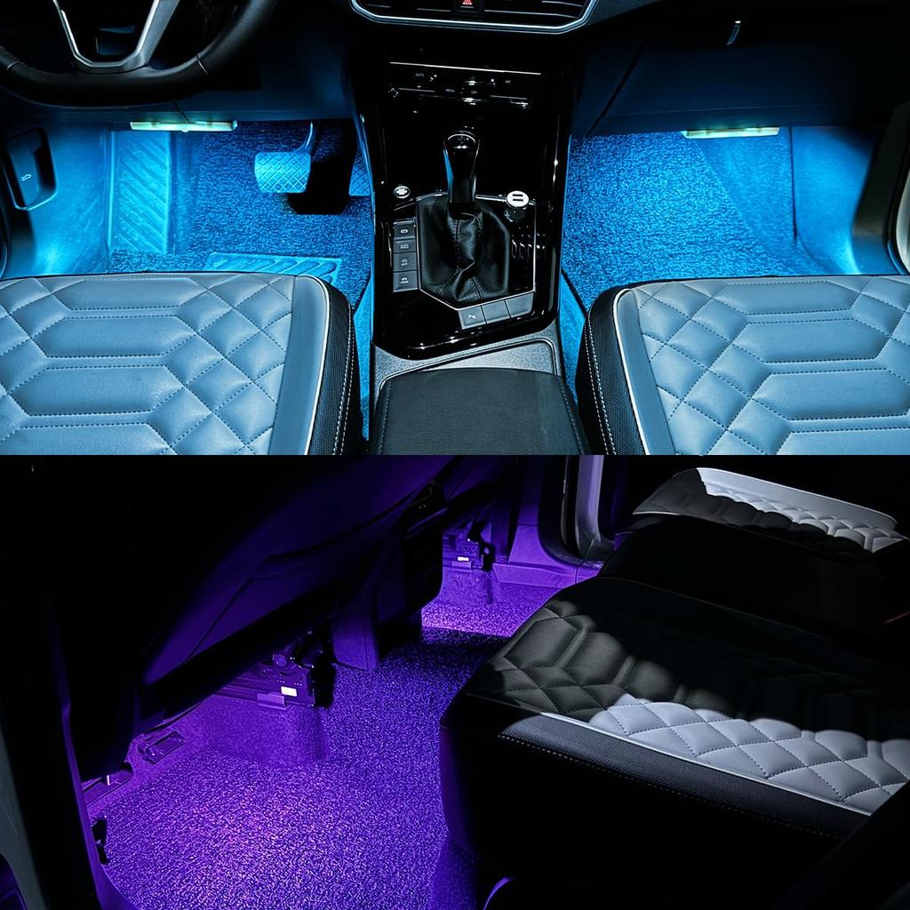 Futwod Sensor 9 LED Bar Foot Ambient Motion RGB Strip Foot Brightness 21 Lighting Universal for Sensor LED USB Set of White Light, Colors, Light,