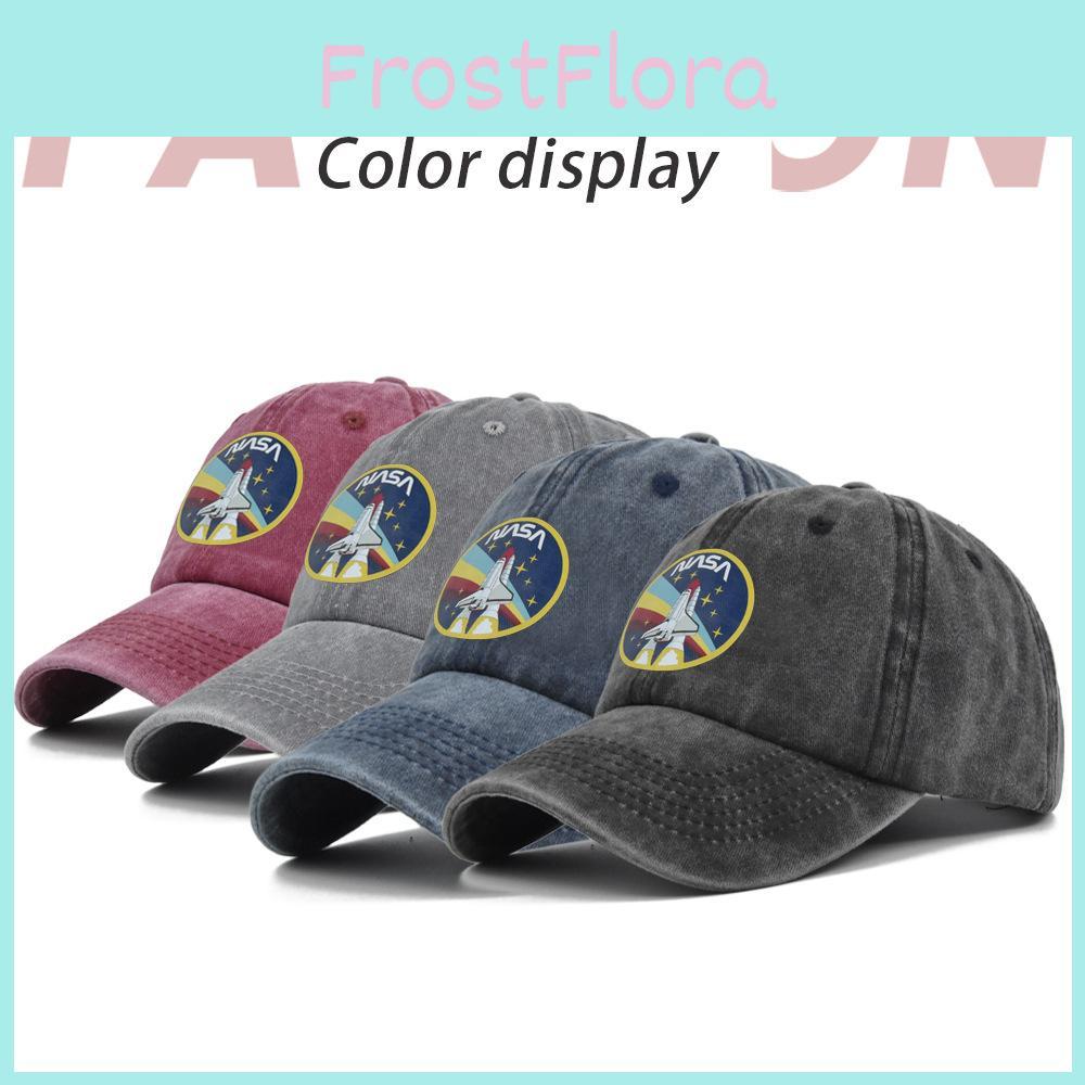 Nasa Graffiti Print Baseball Cap Colorful Silk Screen Duck Tongue Cap Vintage Sun Hat Personalized Hat