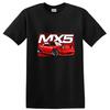 MX5 Car Graphic T Shirt Cool Red Sports Car Design Tee for Auto Enthusiasts