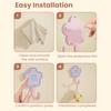 4PCS Wall Hook, Self-adhesive Flower Hook, Strong Load Bearing Drill-Free Installation, Decorative Hook for Bags Keys Towels