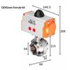 OD19-51mm Pipe 304/316L Stainless 1.5" 2" Tri Clamp Steel Sanitary Butterfly Valve With Pneumatic actuator For Home Brew