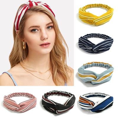 Print Cross Knot Turban Girls Hair Bands Headbands for Women Bohemian Hairbands Ladies Headwear