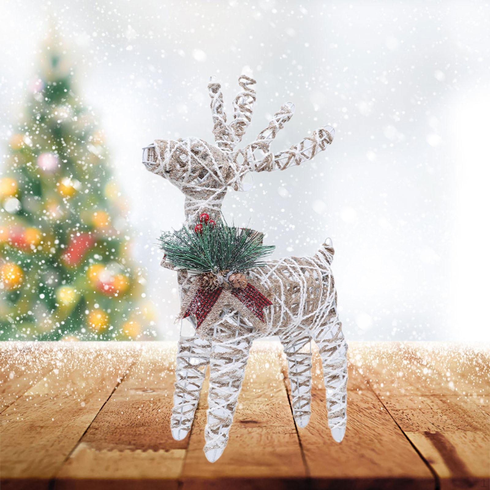 

Reindeer Sculpture Christmas Statue for Home Decor Collectable Decoration Animal Figurine