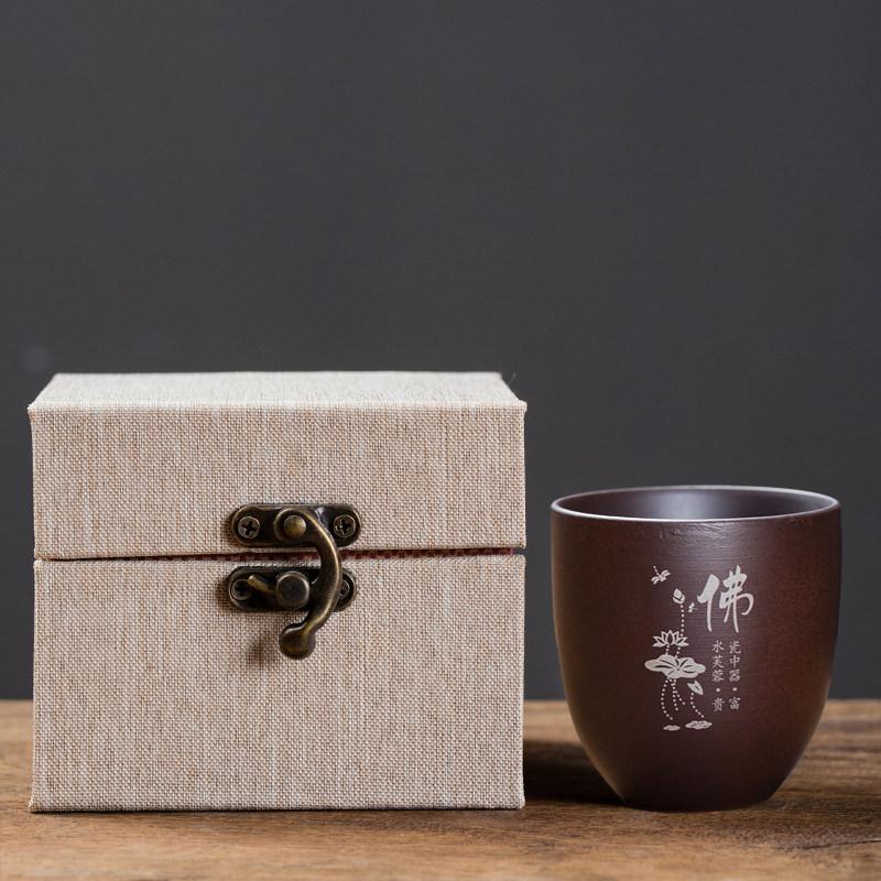 Teacup Men's special tea making Purple sand Kung Fu teacup Tea cup Master cup Single cup Firewood burning Personal special