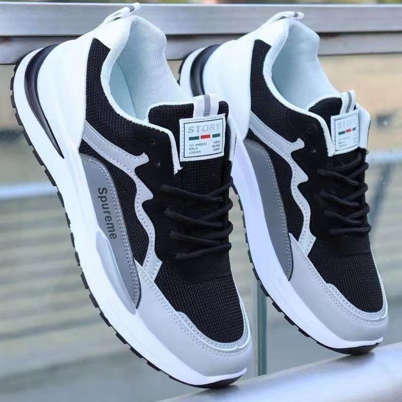 

Breathable dad shoes men s spring and summer casual sports shoes soft sole lightweight mesh trendy shoes 44 чёрный