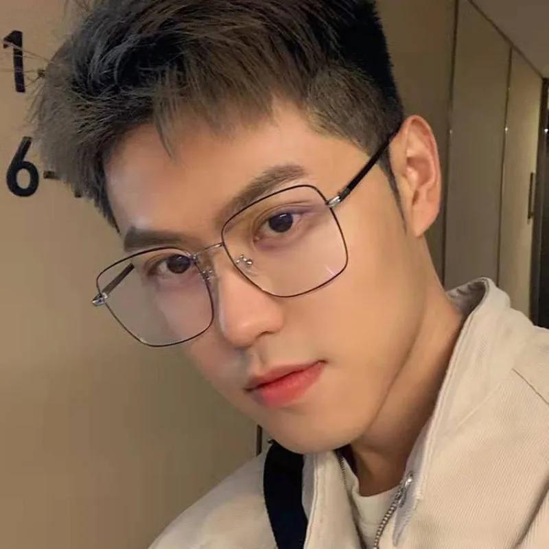 Fashion Metal Anti-Blue Light Glasses Women Men Vintage Ultralight Oval Frame Computer Game Goggles Blue Ray Blocking Eyeglasses