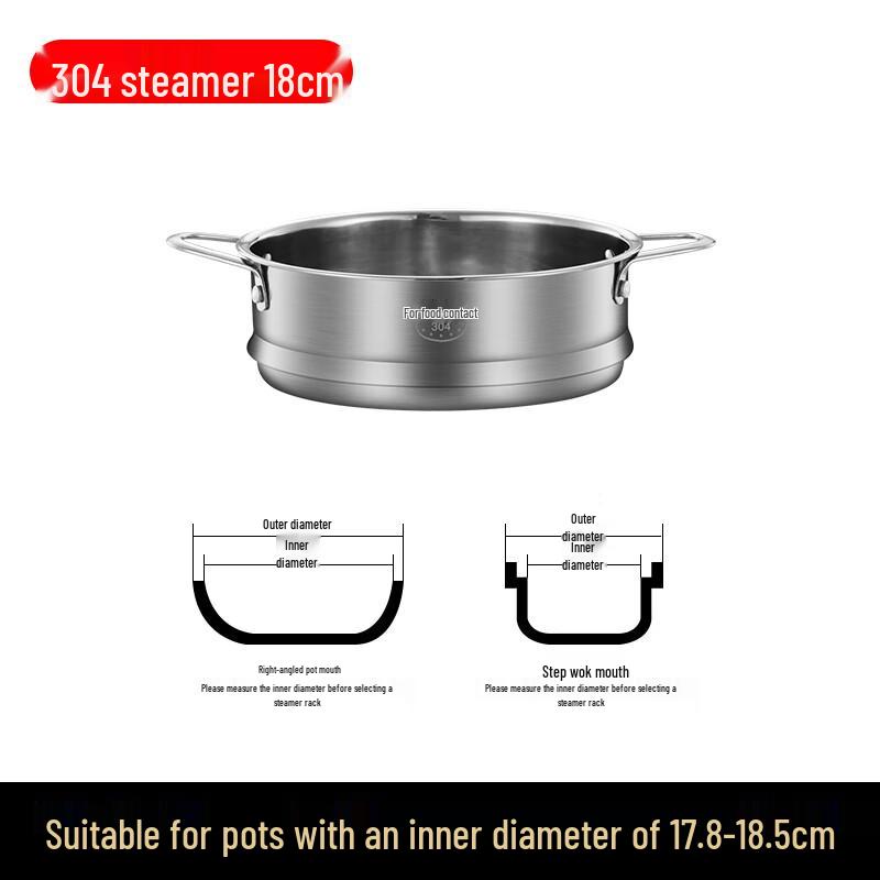 Zhaoran 304 Stainless Steel Universal Steamer Basket with Handles