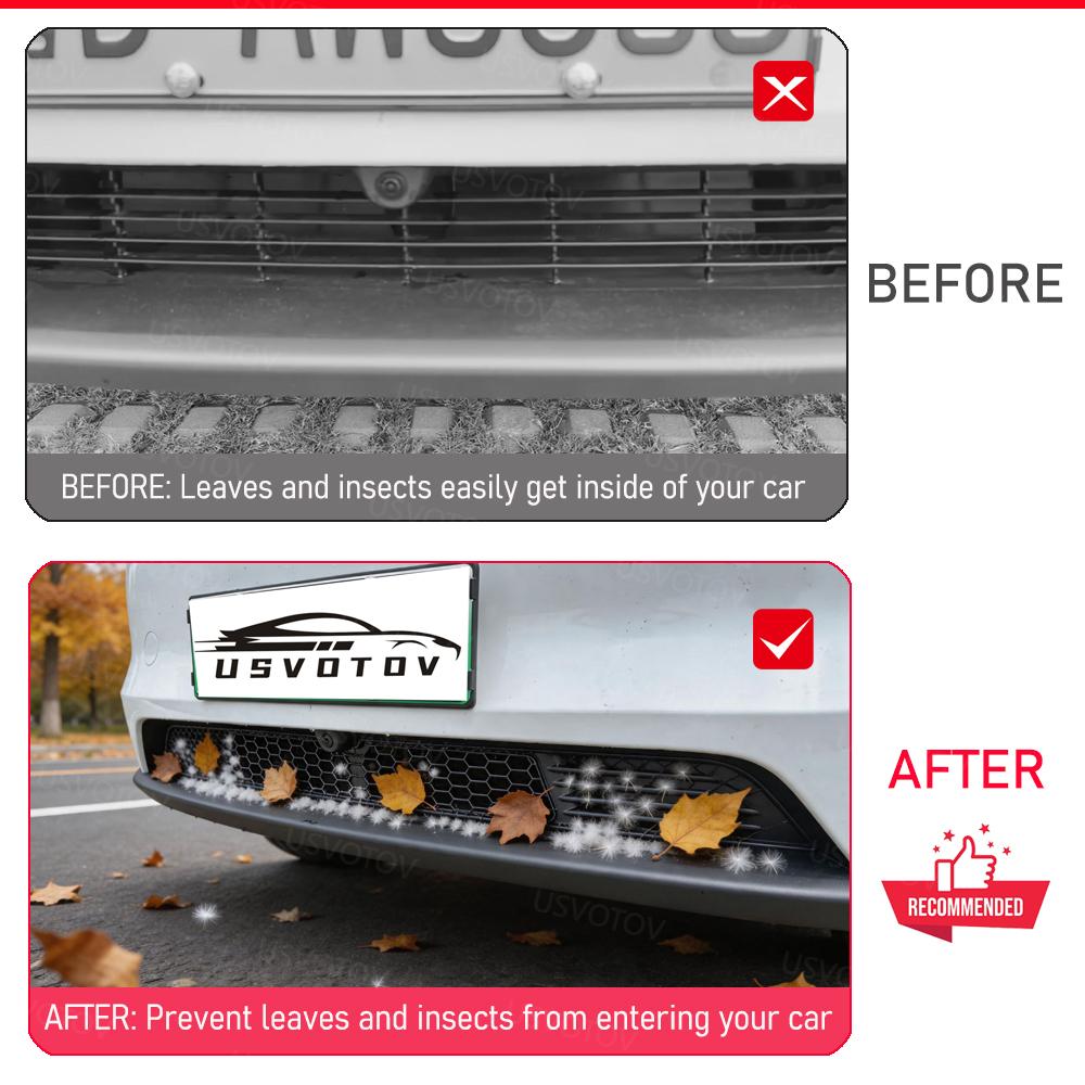 For 2025 2026 Tesla Model Y Premium Juniper Model YL Grille Mesh Inserts Front Air Inlet Vent Grille Cover Bumper Protector Trim