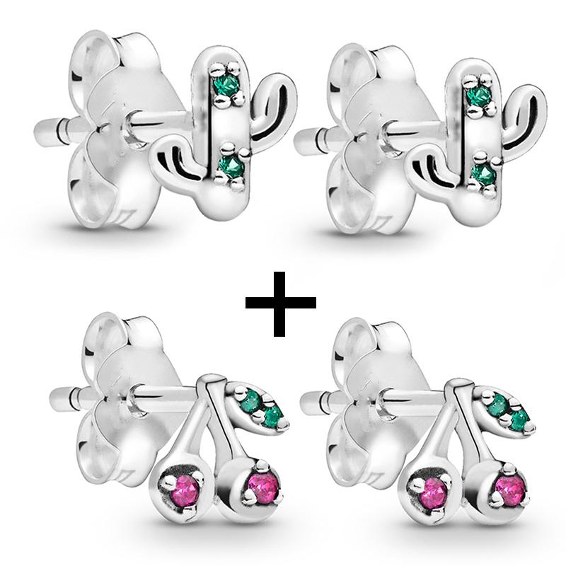 2 Paare/los Silber Überzogene Kristall Stern & Mond Blume Stud Ohrringe Für Frauen Frau Kubikzircon Weiblichen Ohrringe Bijoux Hochzeit geschenk