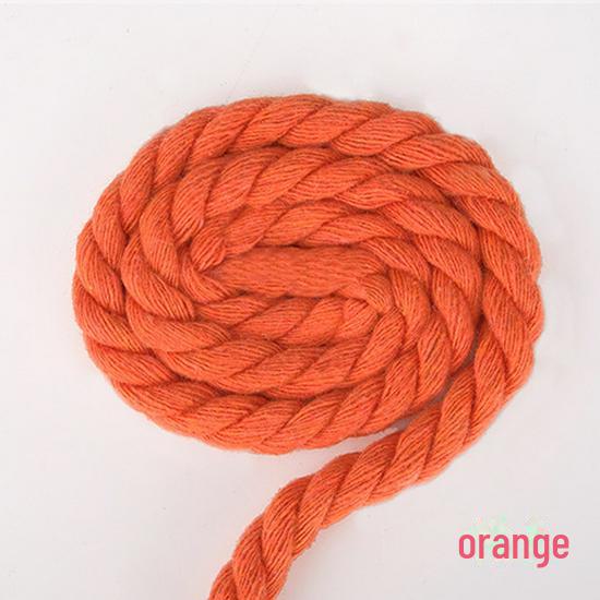 8mm Three-Strand Colored Cotton Rope for DIY Decor and Drawstring Accessories