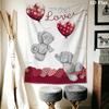 Tatty Teddy Wall Tapestry Aesthetic Wall Hanging Printed Fabric Blanket Decorative Tapestries for Bedroom Living Room Home Decor