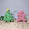 3D Christmas Tree Gingerbread Human Silicone Mold Handmade Candle Soap Plaster Crafts Resin Mold DIY Chocolate Cake Baking Tools