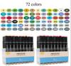 Finecolour EF102 Double-headed Soft Brush Professional Sketch Drawing Art Markers Pen