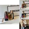 Trendy Color Stitching Canvas Tote Bag 2024 New Street Style Wide Strap Crossbody Bag