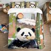 Quilt Cover Set Art Bedding Set Double Size Duvet Covers Queen Bed Comforter Sets Fashion Pillowcase Panda Cute Kawaii Linen026