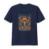 Gothic Wake Up Funny Meme Flame Skull Print Streetwear Casual T Shirt Vintage Stylish Top For Everyday Wear Comfortable