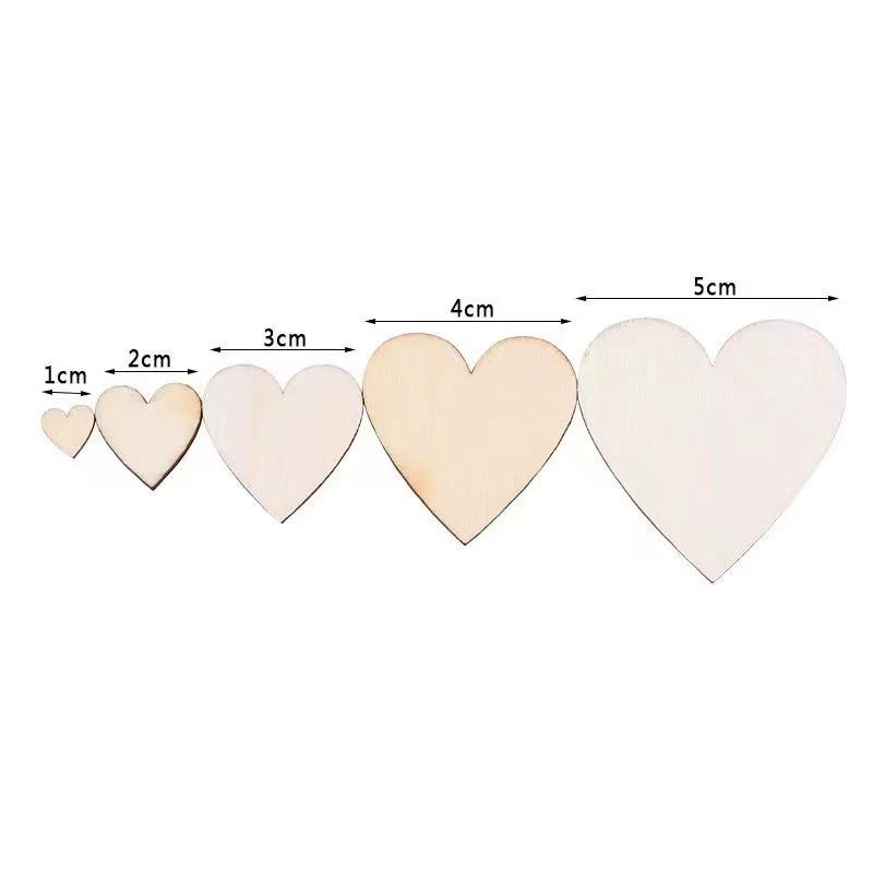 Fatias de Madeira DIY em Formato de Coração: Enfeites Pintados à Mão para Dia dos Namorados e Natal para Decoração Criativa