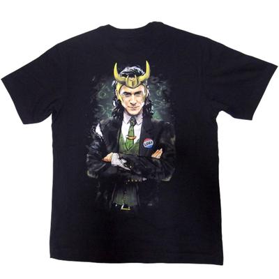 EVERSOUL Marvel LOKI Short Sleeve T-Shirt, American Comic Character Merchandise, Moon Knight Falcon, Gift, Unisex, Black, Size M [Parallel Import]