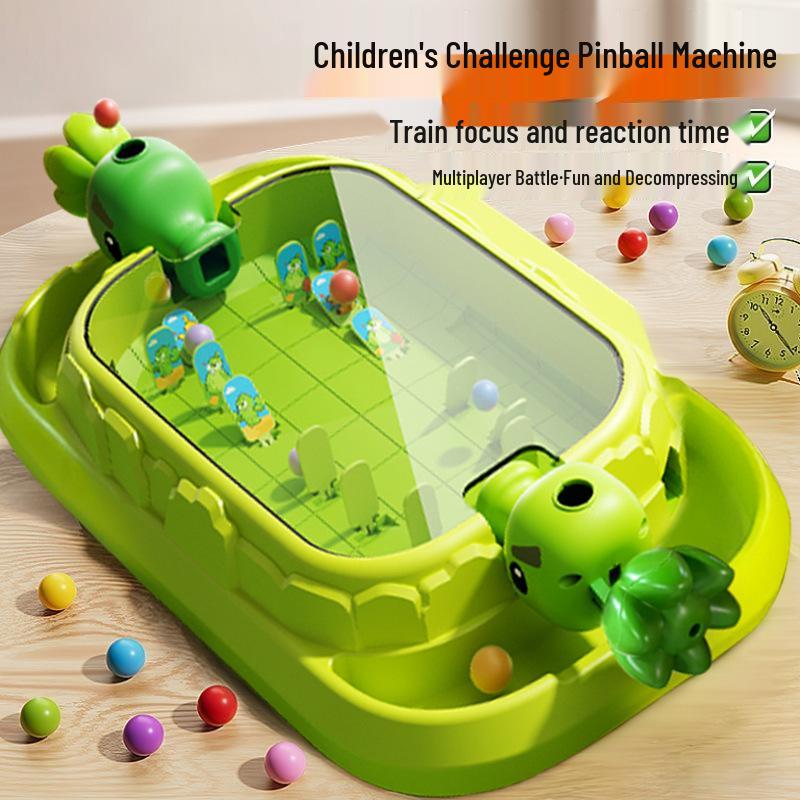 Educational Pinball Battle Game: Double Player Shooter Toy for Kids and Parents
