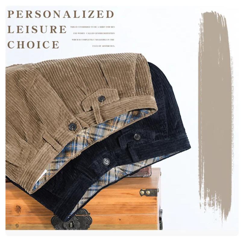 Podzimní a zimní pánské kalhoty Japonské retro manšestrové cargo kalhoty Jednobarevné tužkové devítikvartální kalhoty Denní ležérní pánské kalhoty