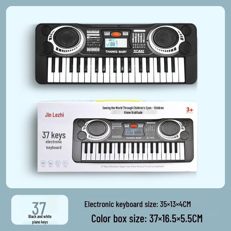 61-Key Children's Electronic Keyboard with Microphone - Educational Musical Toy Piano with Power Supply