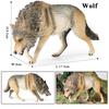 Oenux Big Size Savage Wild Beast Animals Wolf Wolves Model Action Figures Collection Solid PVC High Quality Home decor Toy Gift