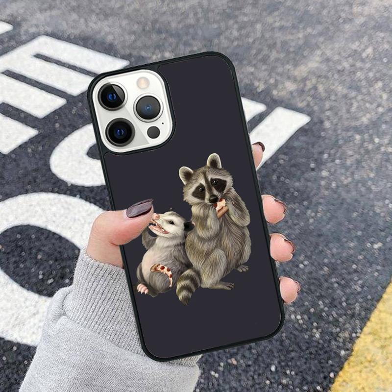 Meme Raccoon Funny Pose Unique Phone Case for iPhone 17 16 15 14 13 12 11 Series Pro Max Plus Double Layer Protection