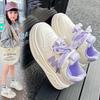 Children's Board Shoes Spring and Autumn Girls' Sports Shoes 2025 New Children's Soft-soled Casual Shoes Breathable Student White Shoes Tide