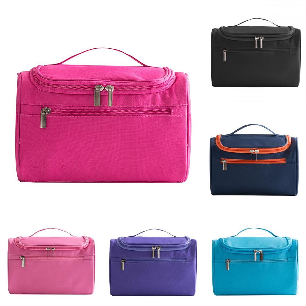 Travel Makeup Bag With Large Capacity And Waterproof Oxford Fabric For Cosmetics And Toiletries