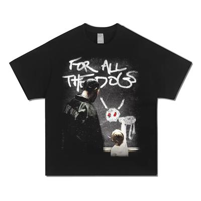 Drake for All The Dogs T-Shirt Y2K Urban Streetwear Soft Cotton Short Sleeve Oversized Round Neck for Unisex & Women