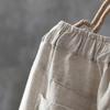 Women's Summer Loose Thin Section Casual Pants Solid Color Cotton Linen Nine Minutes Harun Pants