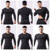 Men's Sports Running T Shirt+ Pants Fleece Thermal Quick Drying Clothes Winter Warm Long Sleeve Tops & Trousers for Running Fitness Training