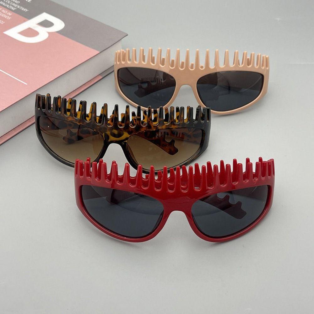 Leopard Print Sunglasses Headband Comb Shaped Women Hair Hoop Personalized Summer Sunglasses Women
