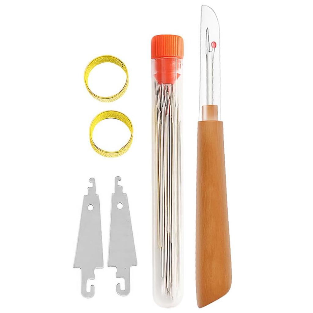 31/34/36/37Pcs/Set Sewing Tool Set Big Eye Steel Sewing Needles Kit Steel Sewing Needles for Beginners Professional DIY Lovers