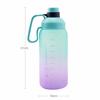 1800ml Gradient Plastic Cup Spacious Athletic Water Bottle For Outdoor Use Travel Gym Fitness Jugs Lightweight to Carry Water Cup WIth Straw